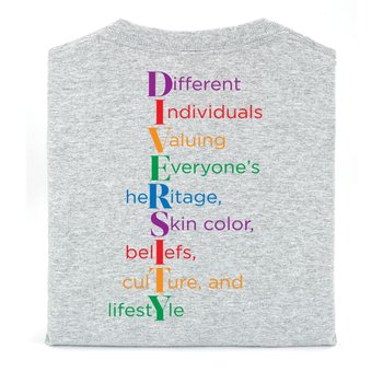 Diversity Positive 2-Sided T-Shirt - Personalization Available from Positive Promotions