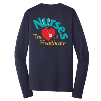 Nurses: The Heart Of Healthcare Long-Sleeve T-Shirt  -  Personalization Available from Positive Promotions