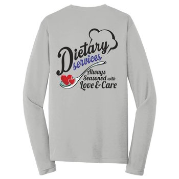 Dietary Services: Always Seasoned With Love & Care Long-Sleeve T-Shirt - Personalized from Positive Promotions