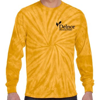 Tie-Dye Cotton Spider Unisex Long-Sleeve T-Shirt - Personalization Available from Positive Promotions