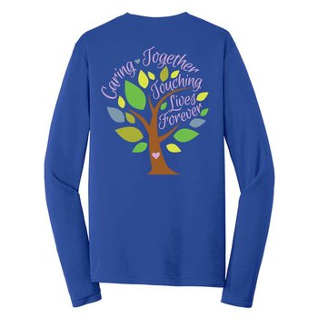 Caring Together, Touching Lives Forever Long-Sleeve T-Shirt  -  Personalization Available from Positive Promotions