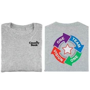 One Team One Vision 2-Sided T-Shirt - Personalization Available from Positive Promotions