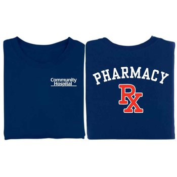 Pharmacy RX Unisex Two-Sided Short-Sleeve T-Shirt - Silkscreened Personalization Available from Positive Promotions