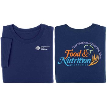 Food & Nutrition 2-Sided T-Shirt - Personalized from Positive Promotions