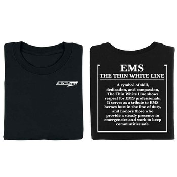 The Thin White Line Short-Sleeve 2-Sided T-Shirt - Personalization Available from Positive Promotions