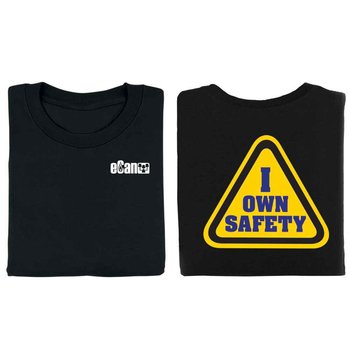 I Own Safety Unisex 2-Sided Short-Sleeved T-Shirt - Silkscreened Personalization Available from Positive Promotions