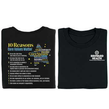 Core Values (Star) Positive 2-Sided T-Shirt - Personalized from Positive Promotions