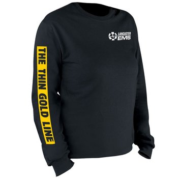 The Thin Gold Line Long-Sleeve T-Shirt With Personalization from Positive Promotions