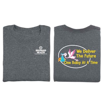 We Deliver The Future One Baby At A Time Two-Sided Short-Sleeve T-Shirt - Personalization Available from Positive Promotions