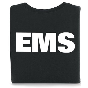 Black EMS Short-Sleeve 2-Sided T-Shirt - Personalized from Positive Promotions