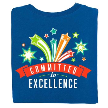 Committed To Excellence Positive 2-Sided T-Shirt - Personalization Available from Positive Promotions