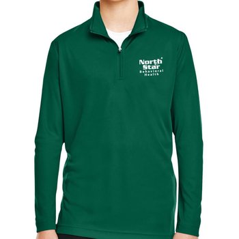 Team 365&reg; Youth Zone Performance Quarter-Zip - Silkscreened Personalization Available from Positive Promotions