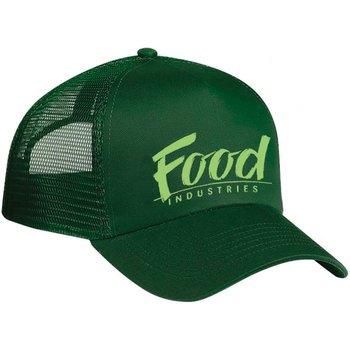 5-Panel Mesh Back Trucker Cap - Silkscreened Personalization Available from Positive Promotions