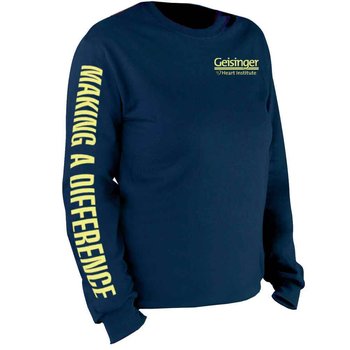Making A Difference Long-Sleeve Recognition T-Shirt - Personalization Available from Positive Promotions