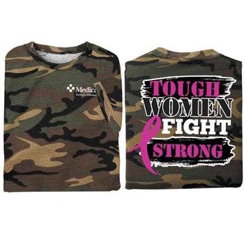 Tough Women Fight Strong Unisex Two-Sided T-Shirt - Silkscreened Personalization Available from Positive Promotions