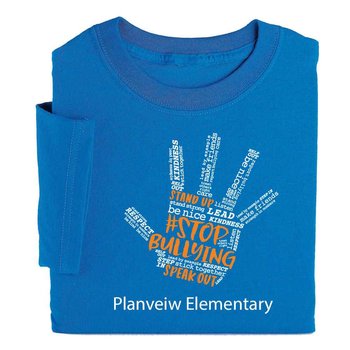 Stand Up, #StopBullying, Speak Out Youth T-Shirt - Silkscreened Personalization Available from Positive Promotions