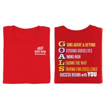 GOALS Positive 2-Sided T-Shirt - Personalization Available from Positive Promotions