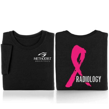 Radiology/Pink Ribbon Two-Sided T-Shirt - Personalized from Positive Promotions