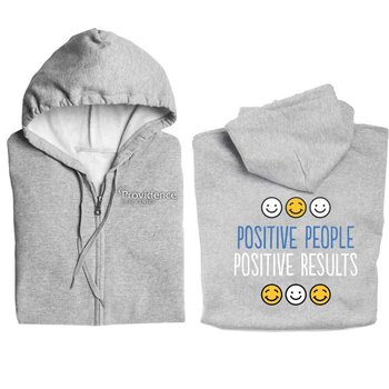 Positive People, Positive Results Full-Zip Hooded Sweatshirt - Personalization Available from Positive Promotions