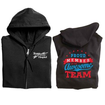 Proud Member Of An Awesome Team Full-Zip Hooded Sweatshirt - Personalization Available from Positive Promotions