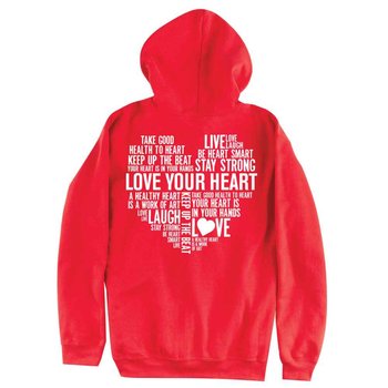 Lover Your Heart Gildan Heavy Blend &trade; 8-oz. 50/50 Full-Zip Hood  -  Personalization Available from Positive Promotions