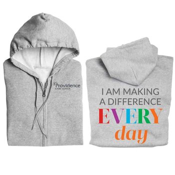 I Make A Difference Everyday Gildan Full-Zip Hooded Sweatshirt  -  Personalization Available from Positive Promotions