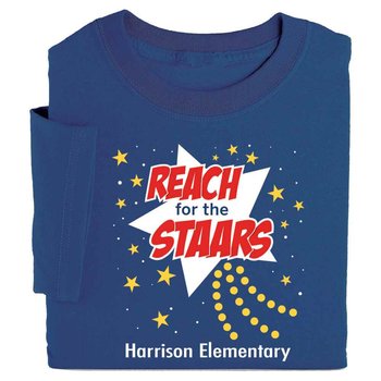 Reach For The STAARs Unisex Youth T-Shirt - Silkscreened Personalization Available from Positive Promotions