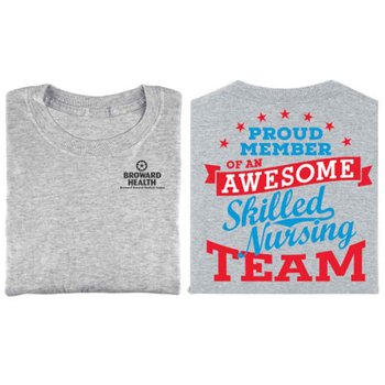 Proud Member Of An Awesome Skilled Nursing Team Two-Sided Short-Sleeve T-Shirt - Personalization Available from Positive Promotions