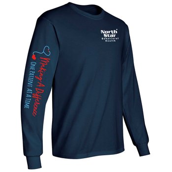 Making a Difference One Patient at a Time Unisex 2-Location Long-Sleeved Underscrub T-Shirt - Silkscreened Personalization Available from Positive Promotions