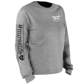 #NURSELIFE Long Sleeve Recognition T-Shirt  -  Personalization Available from Positive Promotions