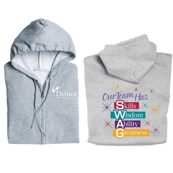 Our Team Has SWAG Gildan&reg; Team Building Full-Zip Hooded Sweatshirt - Personalization Available from Positive Promotions