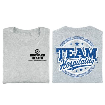TEAM Hospitality Unisex Two-Sided Short-Sleeve T-Shirt - Silkscreened Personalization Available from Positive Promotions