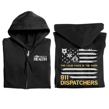 911 Dispatchers: The Calm Voice In The Dark Gildan&reg; Full-Zip Hooded Sweatshirt - Personalization Available from Positive Promotions