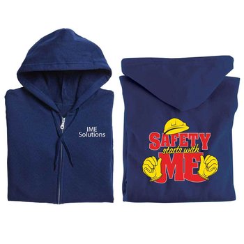 Safety Starts With Me Gildan&reg; Full-Zip Hooded Sweatshirt   -  Personalization Available from Positive Promotions