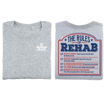 The Rules Of Rehab Two-Sided Short Sleeve T-Shirt - Personalization Available from Positive Promotions