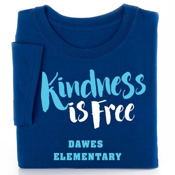 Kindness Is Free Youth T-Shirt   - Silkscreened Personalization Available from Positive Promotions