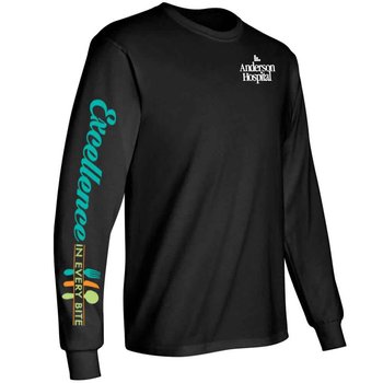 Excellence In Every Bite Long-Sleeve 2-Location Recognition T-Shirt - Personalization Available from Positive Promotions