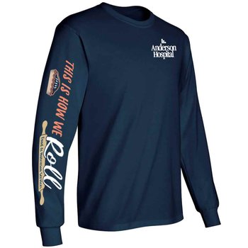 This Is How We Roll: Food & Nutrition Services Long-Sleeve 2-Location Recognition T-Shirt - Personalization Available from Positive Promotions