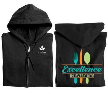 Excellence In Every Bite Gildan&reg; Full-Zip Hooded Sweatshirt - Personalization Available from Positive Promotions