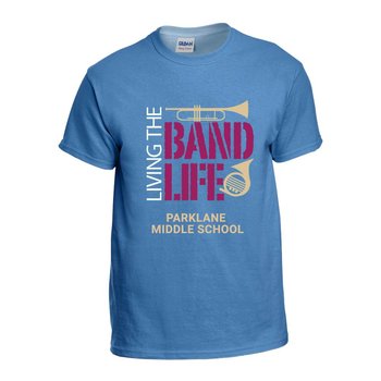 School Band Gildan&reg; Heavy Cotton Adult Unisex T-Shirt - 4-Color Logo   -  Personalization Available from Positive Promotions