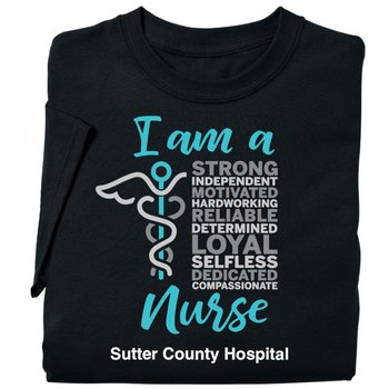 I Am A Nurse... Recognition Short-Sleeve T-Shirt - Personalization Optional from Positive Promotions