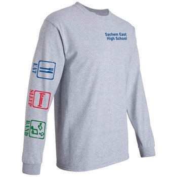 Eat, Sleep, Band  Long-Sleeve Recognition T-Shirt - Personalization Available from Positive Promotions