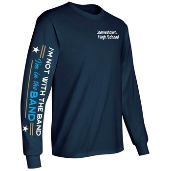 I'm Not With The Band, I'm In The Band Long-Sleeve Recognition T-Shirt - Personalization Available from Positive Promotions