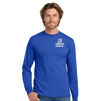 Gildan® Unisex Heavy Cotton Long-Sleeve T-Shirt: Best-Selling Colors - Silkscreened Personalization Available from Positive Promotions