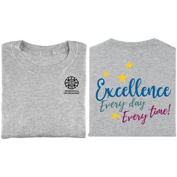 Excellence: Every Day, Every Time! Positive 2-Sided T-Shirt - Personalization Available from Positive Promotions