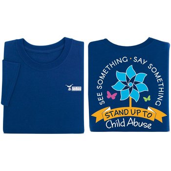 See Something, Say Something Unisex Two-Sided Short-Sleeve T-Shirt - Silkscreened Personalization Available from Positive Promotions