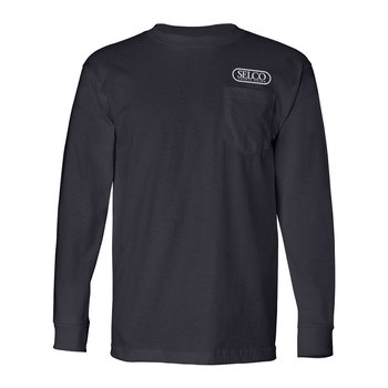 Bayside - USA-Made Long Sleeve T-Shirt with a Pocket - Personalization Available from Positive Promotions