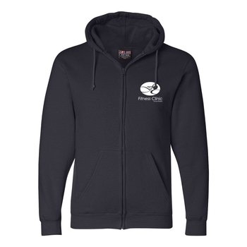 Bayside - USA-Made Full-Zip Hooded Sweatshirt - Personalization Available from Positive Promotions