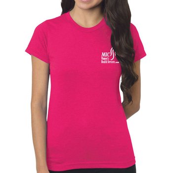 Bayside - Women's USA-Made Fine Jersey Tee - Personalization Available from Positive Promotions