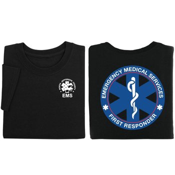 Emergency Medical Services 2-Sided Short Sleeve T-Shirt - Personalization Available from Positive Promotions